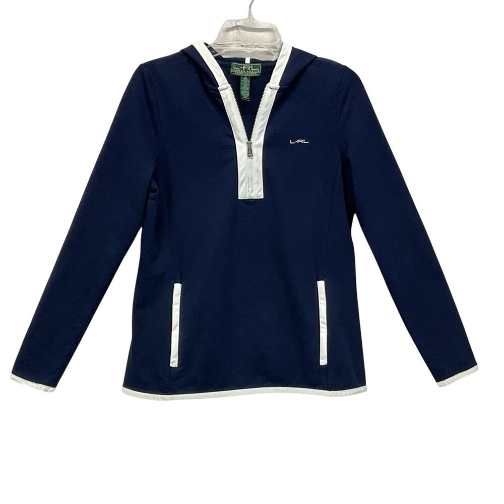 Lauren Ralph Lauren Navy and White Pullover Hoodie